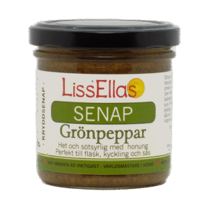 Grönpeppar - sötsyrlig honungssenap med grönpeppar 150 g